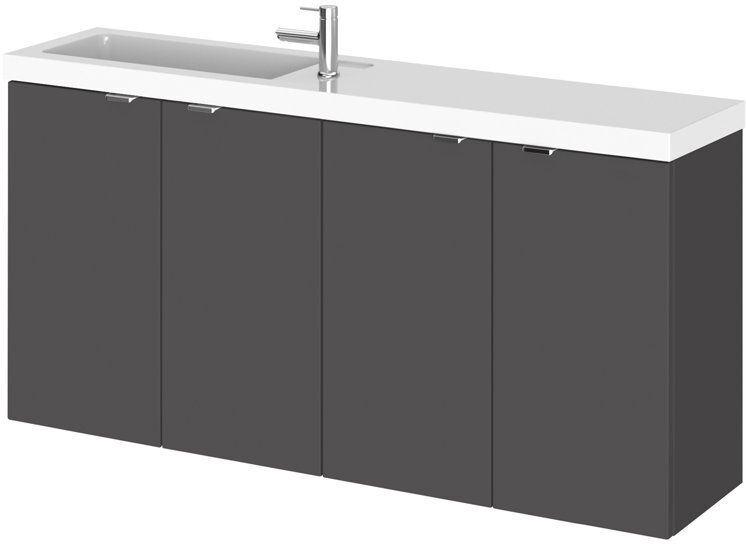 Nuie Fusion 1005 mm Combined Vanity Unit with Integrated Basin 1,005mm W