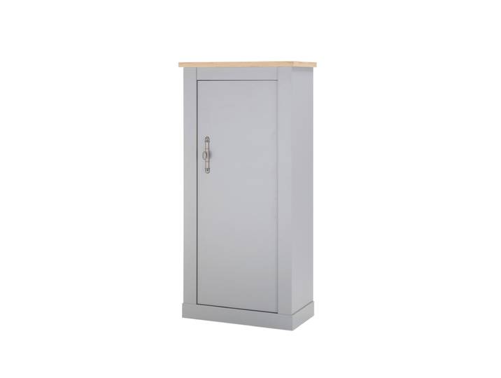 Kommode CHAMBORD 68 x 142 cm hellgrau/braun