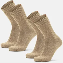 ALPACA CREW SOCKEN - 2-Pack - Beige - 35-38