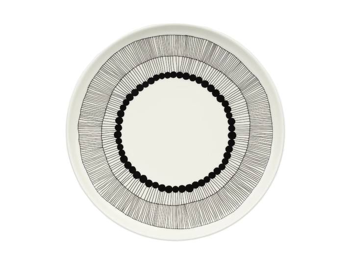 Marimekko Assiette Siirtolapuutarha White-black