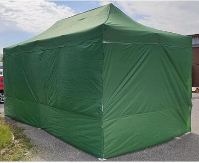 Faltpavillon 4x6m ALU Premium Vollseiten - Weiß