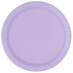 8 kleine runde Teller lavendel