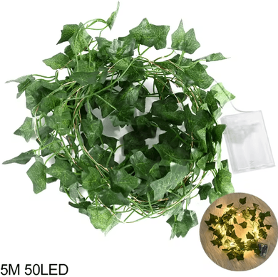 Inspire Picks LED Leaf Vine String Lights Artificial Greenery Garland Fairy Lights For Home & Events b02 5m