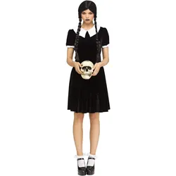 Fun World Division Gothic Schulmädchen Kostüm für Halloween Karneval (L, M)