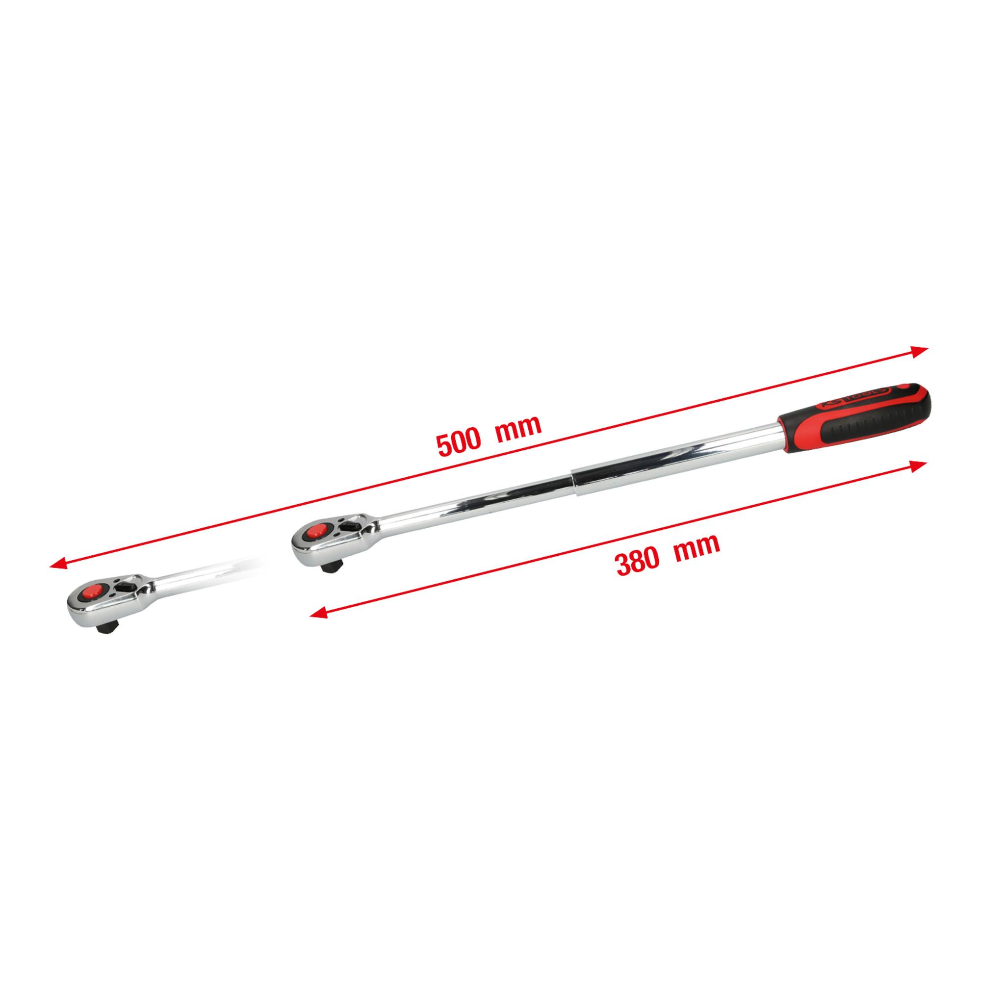 KS Tools 1/2" CHROMEplus Teleskop-Umschaltknarre, 36 Zahn (918.1270)