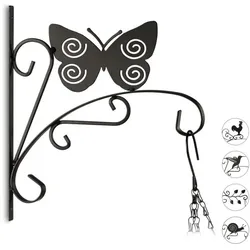 Relaxdays Blumenhaken mit verschiedenen Motiven Schwarz