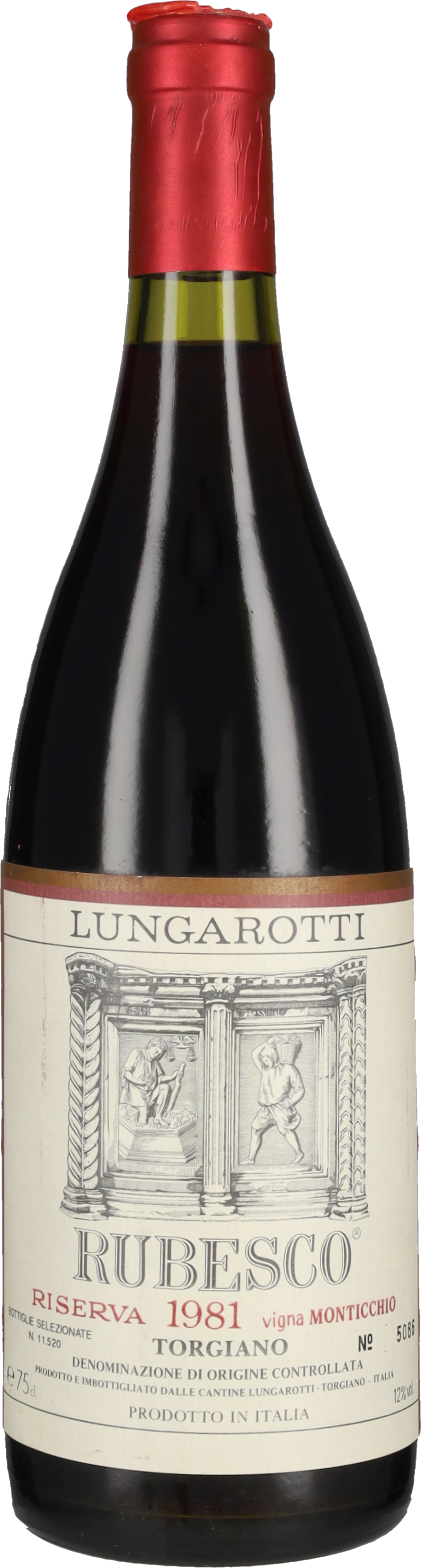 Torgiano Rosso Riserva 'Rubesco Vigna Monticchio' Lungarotti 1981