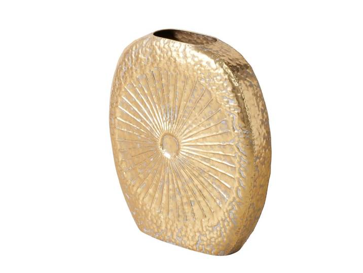 Ambia Home Dekovase, Goldfarben, Metall, 17x60.50x54 cm, Dekoration, Vasen, Metallvasen