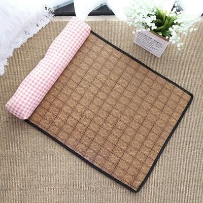 Uplifted Finds Natural Rattan Self Cooling Summer Pet Mat pink Grid m