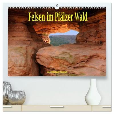 Felsen im Pfälzer Wald (hochwertiger Premium Wandkalender 2027 DIN A2 quer), Kunstdruck in Hochglanz