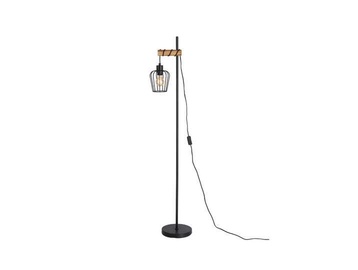 ZMH Stehlampe Lysandra 22/22/140 cm, Schwarz, Metall, E27, 22x140x22 cm, Lampen & Leuchten, Innenbeleuchtung, Stehlampen
