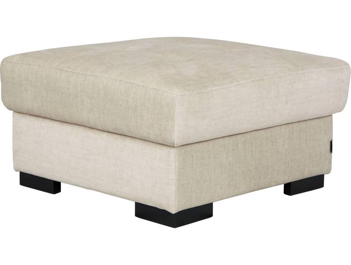 Stauraumhocker, Samtstruktur, Beige, 80×80 cm, Aufklappbar, Klassisch, Home Affaire