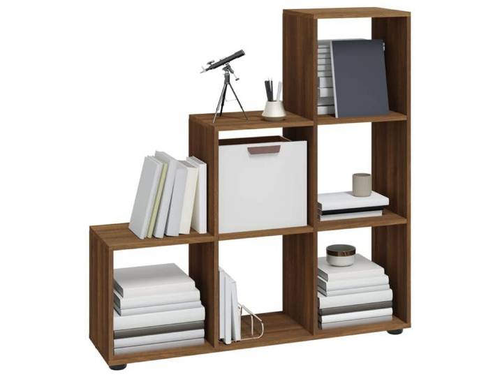 Décoratif - Bibliothèque Étagère à livres Étagère de Rangement escalier Chêne marron 107 cm - Bois d'ingénierie 7399212