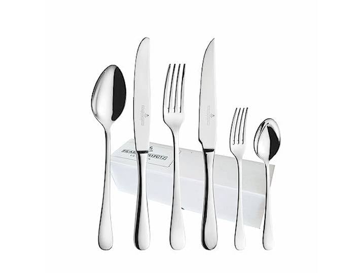 Picard & Wielpütz - 72 Besteckset 72teilig mit Hohlheft-Menümessern und Massiv Steakmessern - Serie Charisma - Edelstahl - poliert - spülmaschinenfest