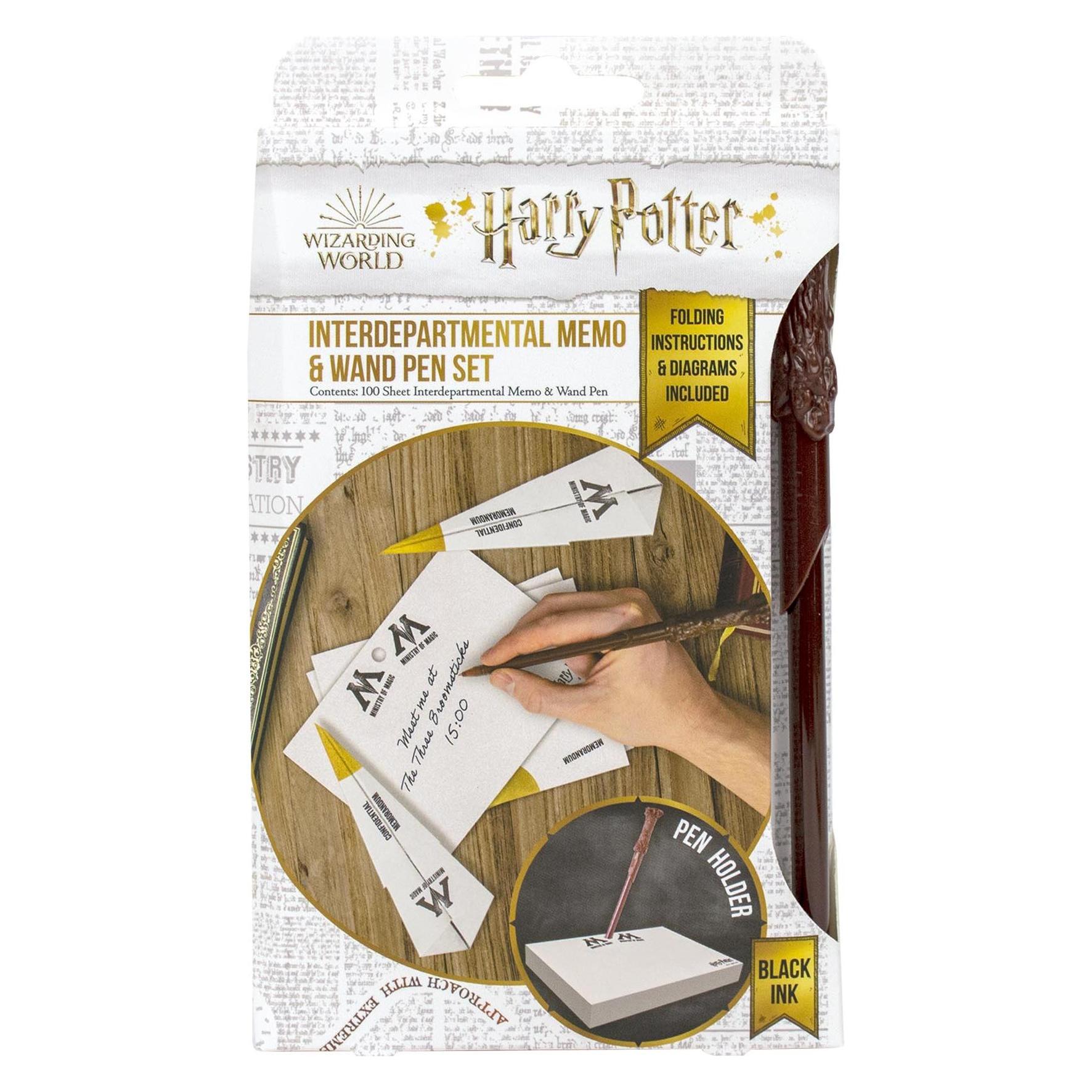 Blue Sky Harry Potter - Ensemble de mémos et stylo-bille en forme de baguette du Ministère de la Magie (A5, Blanko) (5060718148352)