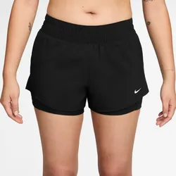 NIKE One Dri-FIT Mid-Rise 3" 2in1 Shorts Damen 013 - black/white XXL
