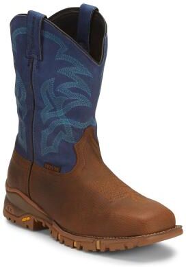 "Tony Lama Roustabout 11"" Square Steel Toe - Mens 8.5 Tan Boot D"