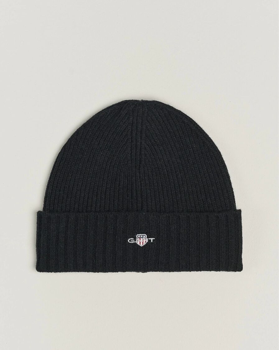 GANT Wool Lined Beanie Black