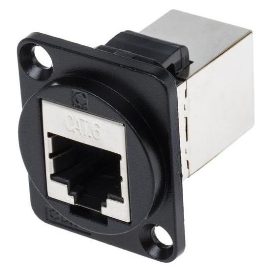 RS PRO Ethernet-Verbinder, RJ45, Cat.6, 2 -Port, FTP, Typ Durchführungs-Steckverbinder (Netzwerk Kupplung) (9160259)