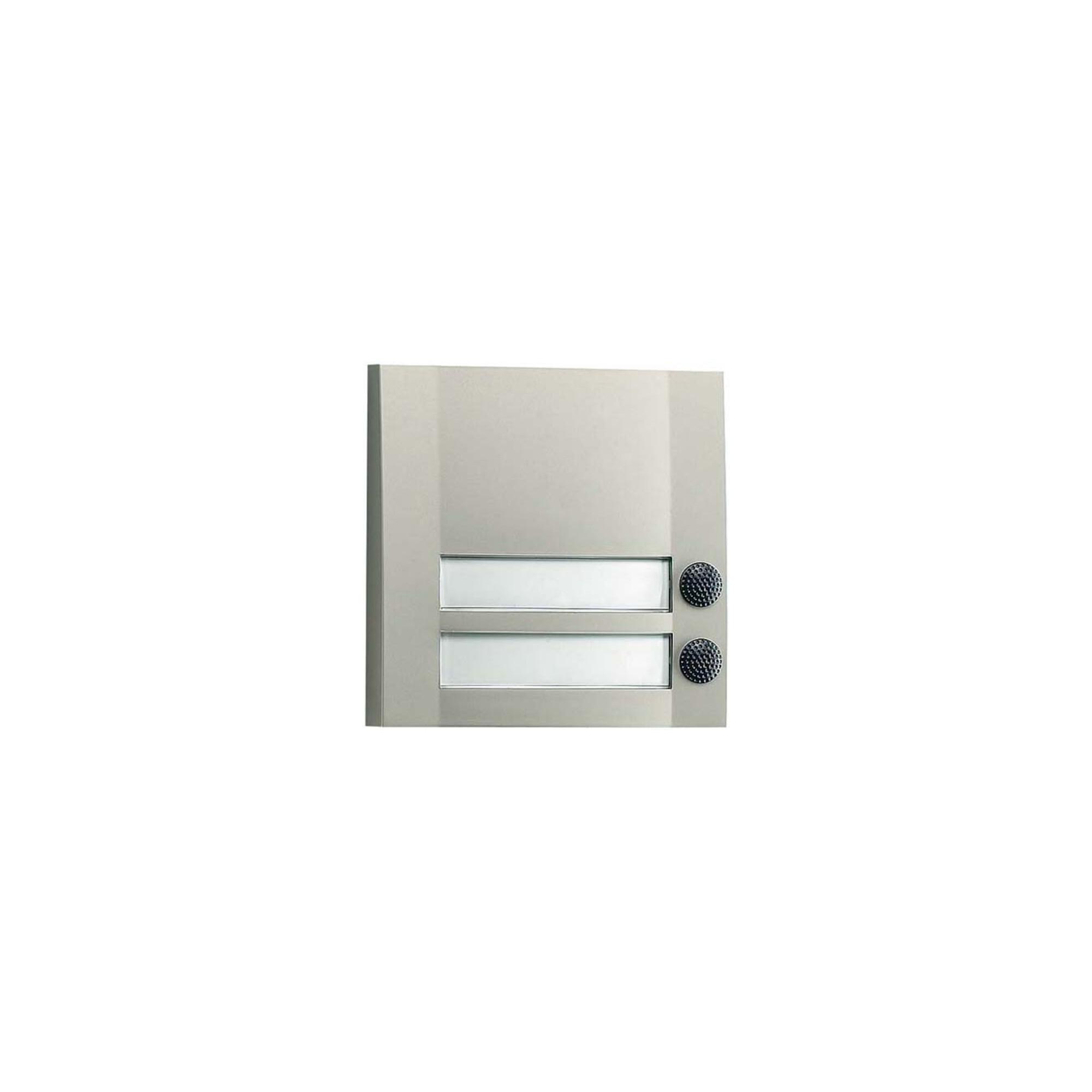 Grothe Klingeltaster 2fach 90x90x18,5mm, sil/sw DOMOLUX DUO SIM/SW (51213)