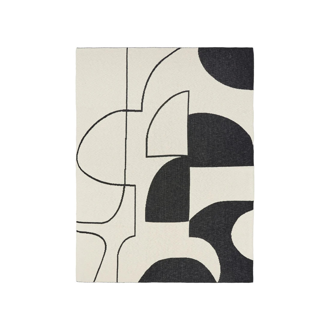 Broste Copenhagen Maren plaid zwart/beige