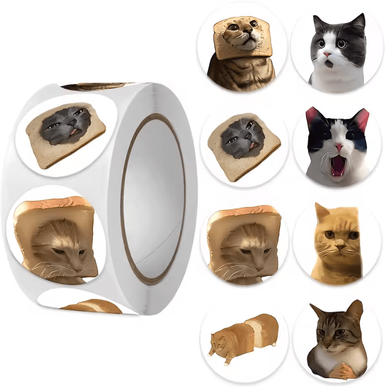 Uplift Curations 500Pcs Cartoon Cat Stickers Meme Sticker Pack For Planner & Scrapbooking Stickers And Cat Lover Gifts design a