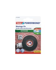 Tesa Powerbond Doppelseitiges Klebeband 19 mm x 1.5 m Weiß (55750-00001-03)