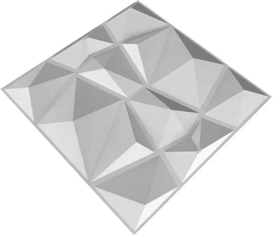 Inspire Curations 3D Diamond Peel And Stick Waterproof Wall Panels white