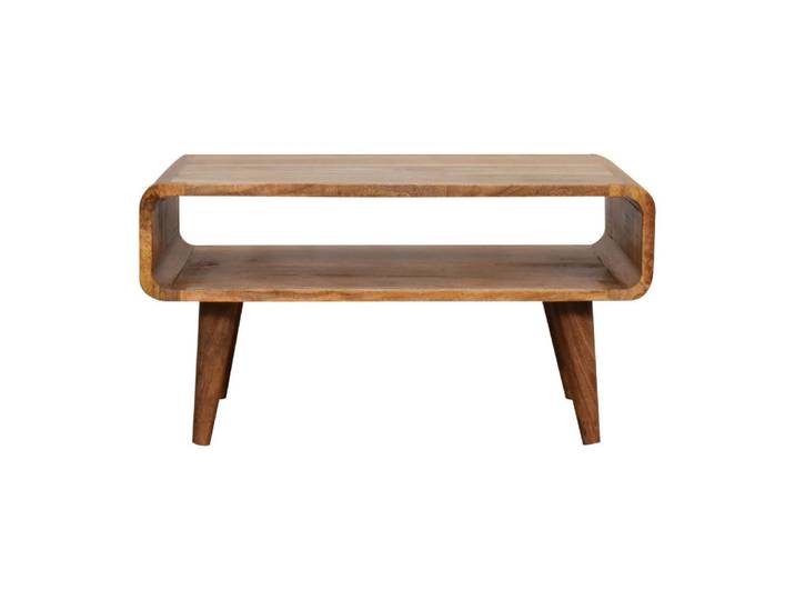 Artisan Furniture Medienmöbel TV-Ständer, Offener Stauraum, Nordische Beine, Braun, Holz, Echtholz,Mangoholz, Holz Optik, Rechteckig, 65x35x45 cm, Wohnzimmer, TV Möbel, Lowboards, Lowboards stehend