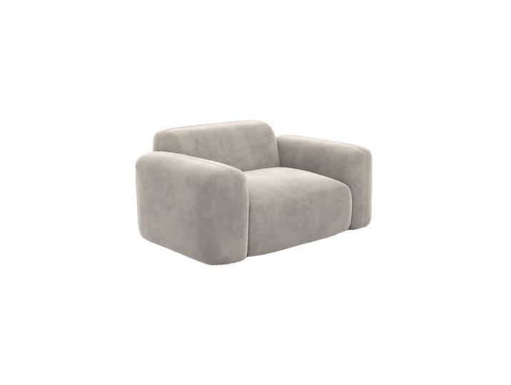 Design Loungesessel „Aras“ mit Samtbezug Samtbezug Sand BLOOMINGLOFT Collection