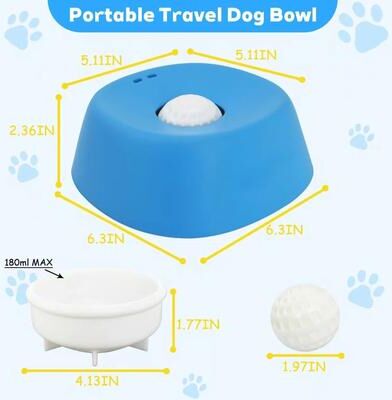 Inspired Living Roll & Lick Slow Feeder Dog Bowl For Liquid Treats d