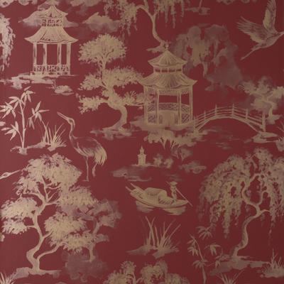 Fine Decor Nikolai Ruby Chinoiserie Wallpaper