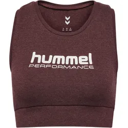 HUMMEL hmlPULSE LOGO LIGHT SUPPORT BRA fudge melange S