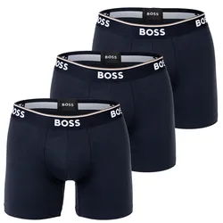 BOSS Herren Boxershorts, 3er Pack - Boxer Briefs 3P Power, Cotton Stretch, Logo Dunkelblau / XL