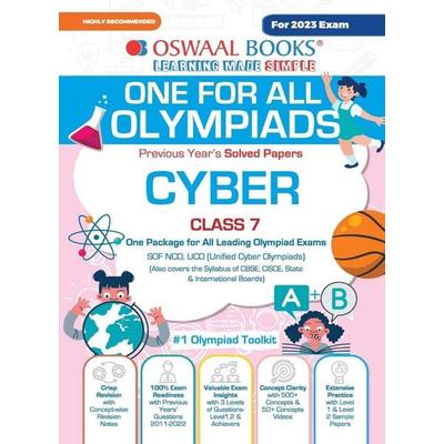 Oswaal One For All Olympiad Previous Years' Solved Papers, Class-7 Cyber Book (For 2023 Exam), Taschenbuch von Oswaal Editorial Board, Oswaal Books