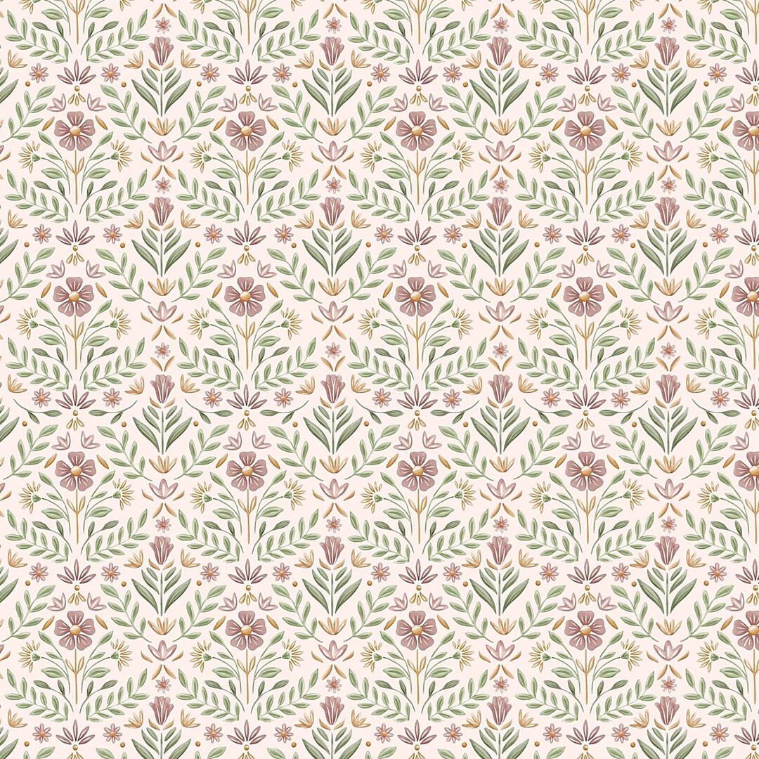Little Dutch Fairy Flowers Wallpaper Pink 1,000cm L