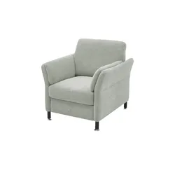 meinSofa Sessel mit Hocker  Veit , grau , Maße (cm): B: 86 H: 90 T: 93.0