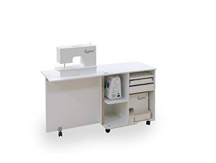 Comfort COMPACT Nähmaschinenschrank Aufbewahrungsschrank (Premium White)