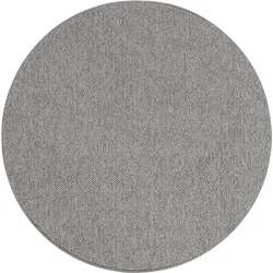 TEPPICH Flachgewebe LANGAU in Silber, meliert, Ø 120 cm