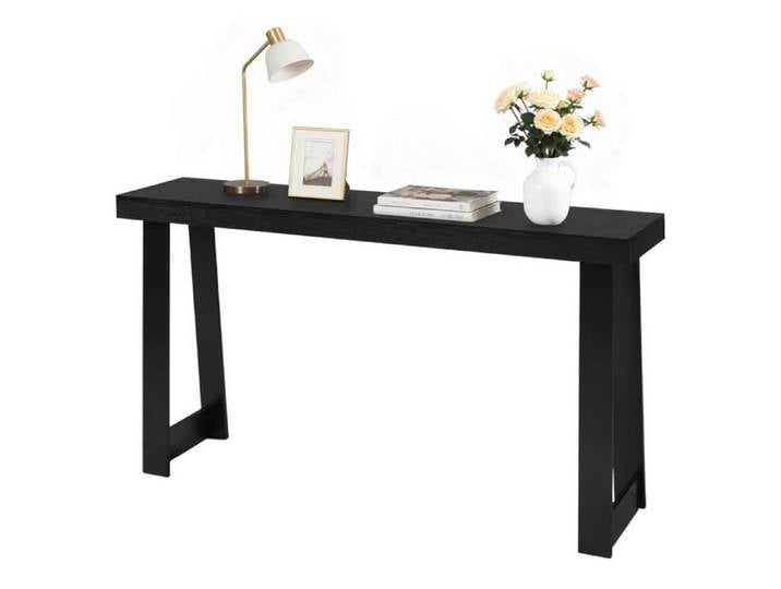 Optimiser les Espaces Étroits avec cette Console d'Entrée Noire 140 cm Table d'Appoint Charge 50 kg