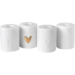 räder Lovely Kerzenhalter Love 4er Set 7cm