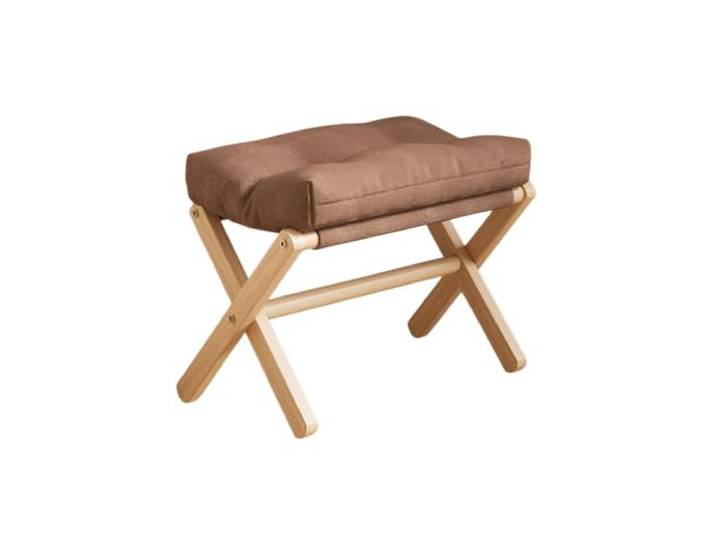 Sitzhocker gepolstert Schuhwechselhocker aus massivem Holz Fußhocker, Sofa-Rest-Fußhocker, zusammenklappbarer niedriger Hocker for den Eingangsbereich(Wood Coffee)