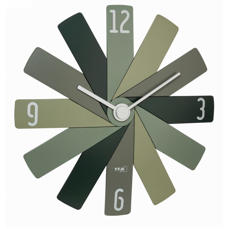TFA Wanduhr 60.3020 CLOCK IN THE BOX grau Kunststoff 400,0 x 37,0 mm