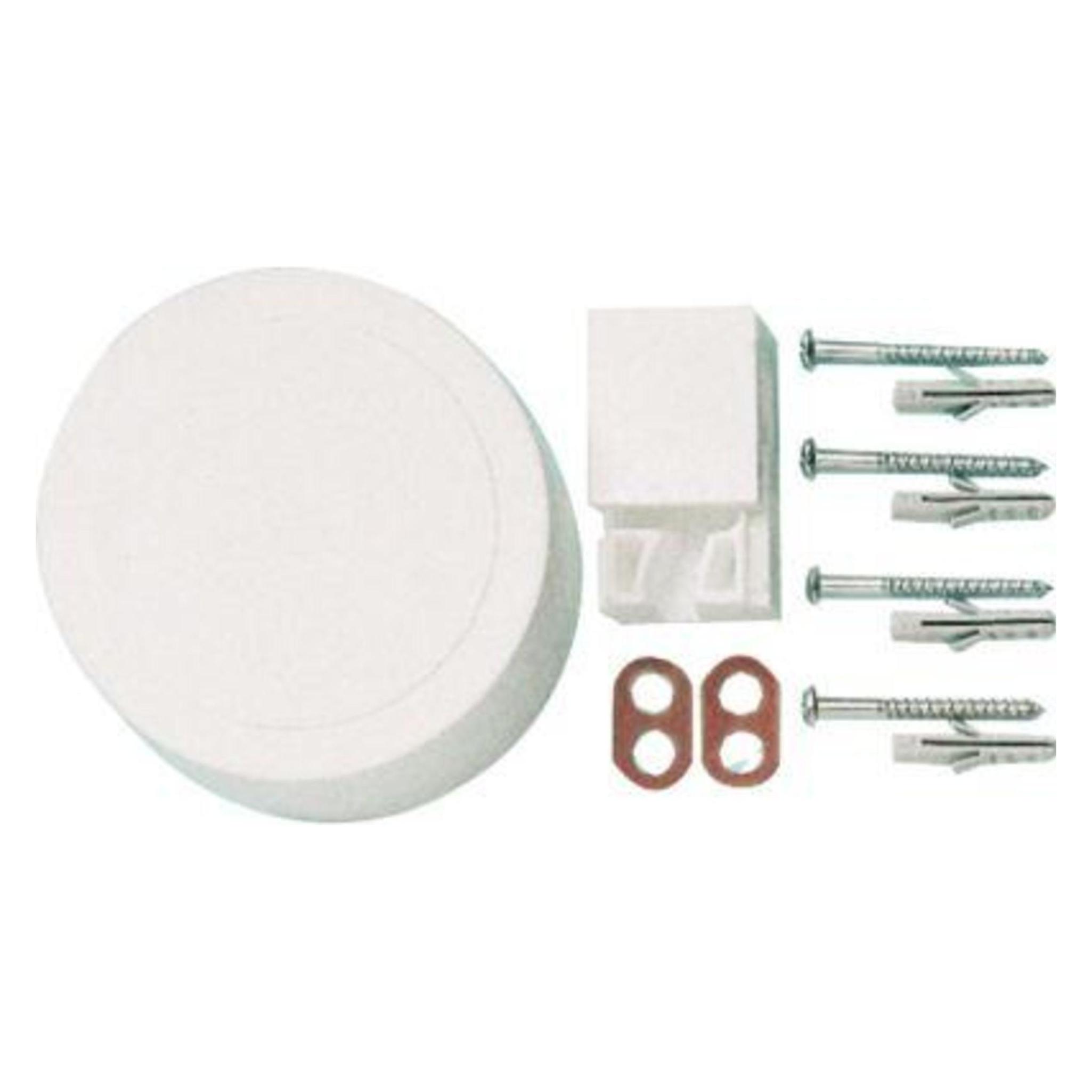 Steffen Deckenverteilrosette 75mm weiss mit Lampenaufhänger und Zugentlastung (03 1282 1)