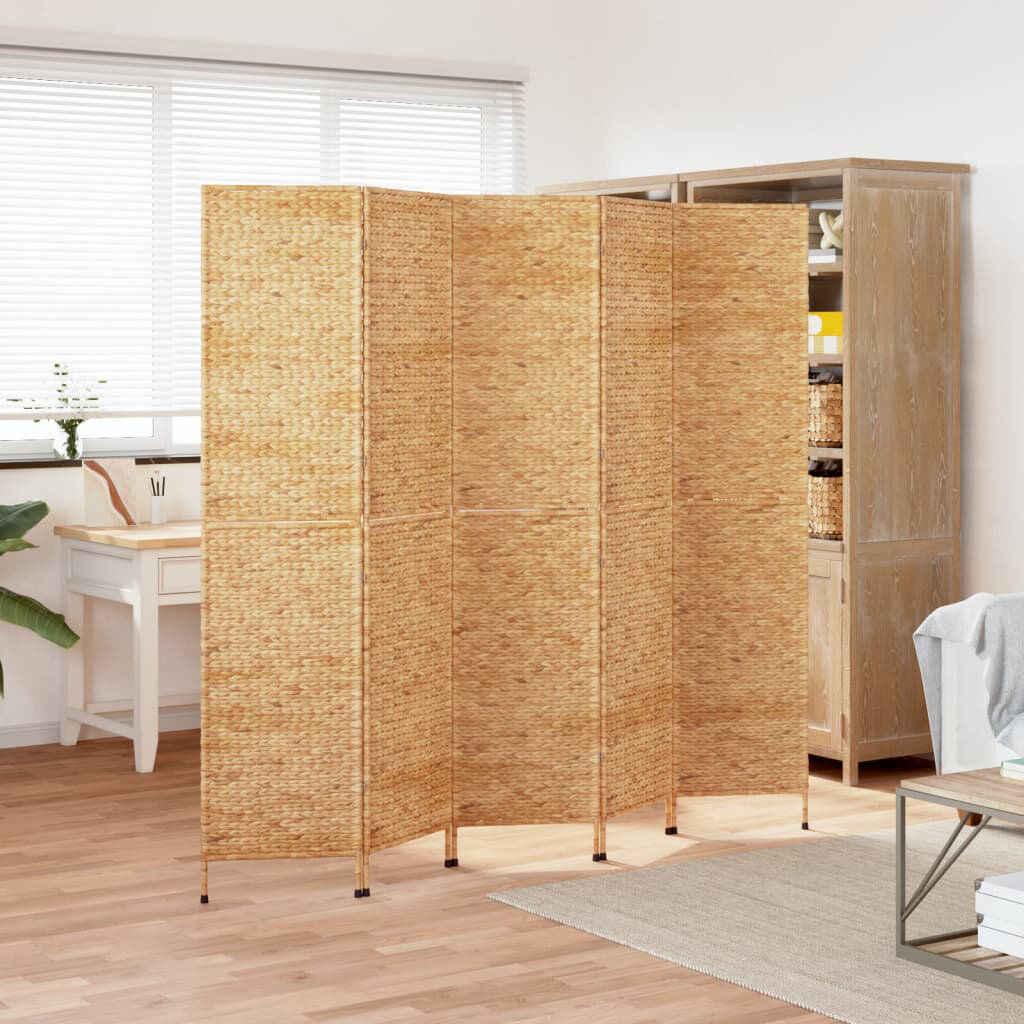 Bay Isle Home Cotreau 180cm H Metal Folding Room Divider Light Brown 180cm H x 205cm W