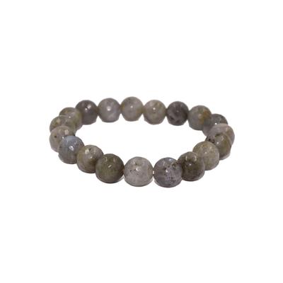 Armband FIRETTI "Schmuck Geschenk Armschmuck Armkette Edelstein Farbstein Labradorit", grau (grau, grau), Armbänder, Damen, 20cm, Silikon Stein, Silikon, Stein, Armband, Made in Germany - mit Labradorit
