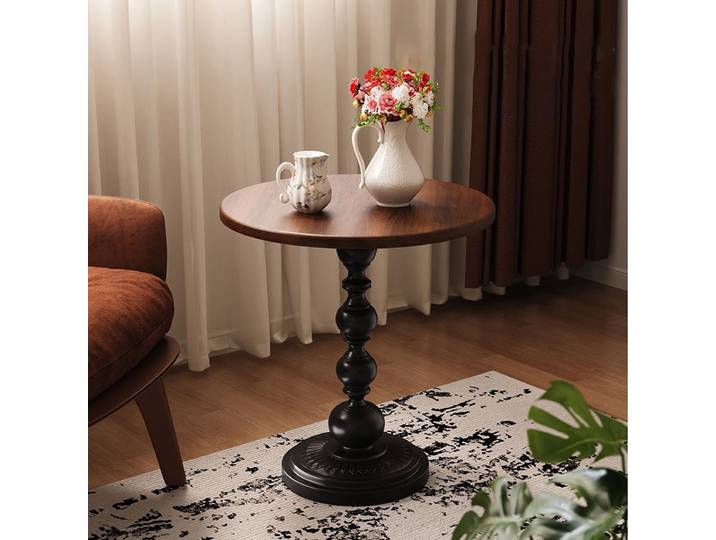 1 petite table d'appoint créative de style rétro pour le salon, table basse, petite table basse ronde, de style rétro