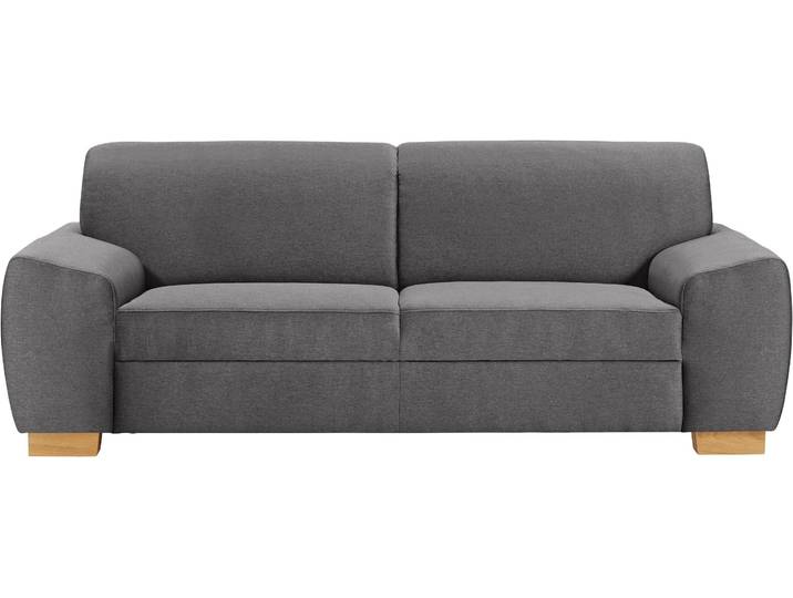 2,5-Sitzer DOMO COLLECTION Incanto kubische Formensprache, Breite 220cm, bequem, flache Armlehnen , grau, B:220cm H:81cm T:89cm, Sofas, 2 5-Sitzer