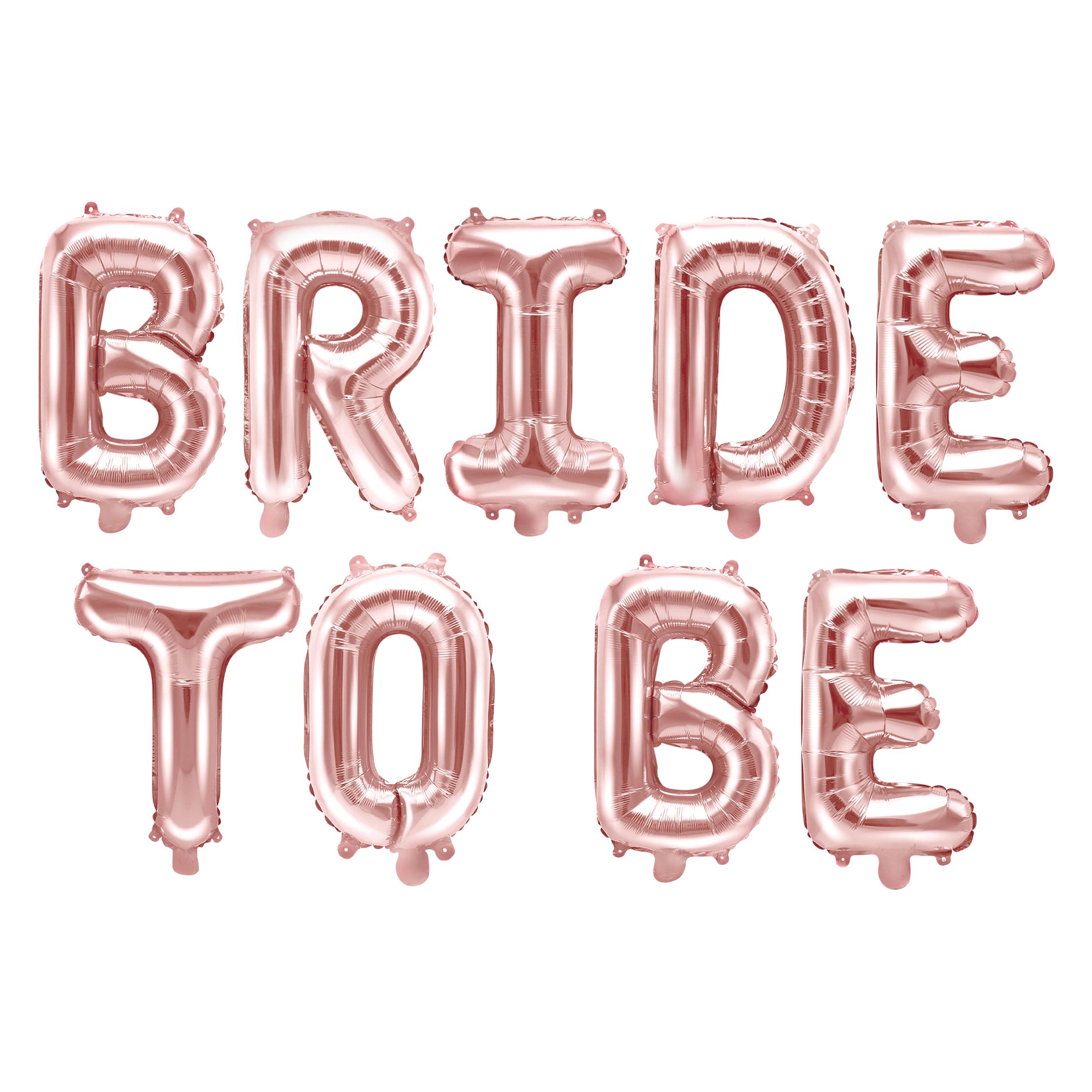 Partydeco Foil Balloon Bride to be, 340x35cm, rose gold (1 pkt / 1 pc.) (1x) (FB35M019R)