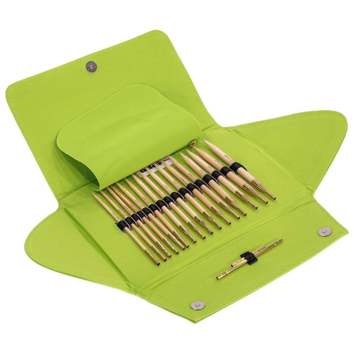 addiClick Rundstricknadel-Set "Bamboo", Bambus, Stärken: 3,5–8